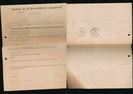 Secteur De La Reconstitution Industrielle Maubeuge 1919  Conty Longueville - Andere & Zonder Classificatie