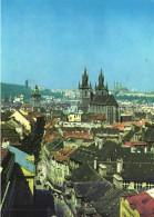 PRAGUE, CHURCH, TOWERS, CAR, ARCHITECTURE, CZECH REPUBLIC, POSTCARD - Czech Republic