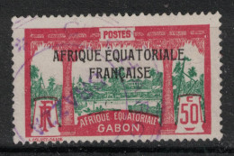 Gabon 1924 - Yvert 103 Oblitéré En Violet  CIE CHARGEMENTS BRAZZA - Scott#102 - Used Stamps