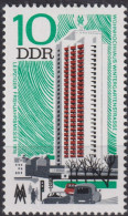 1976  DDR ** Mi:DD 2119, Sn:DD 1715, Yt:DD 1797, Leipziger Frühjahrsmesse 1976, Residential Tower Wintergartenstraße, - Ungebraucht