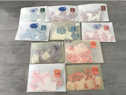 10  POCHETTES De 105 TIMBRES Chacune  De FRANCE  SURCHARGES ALGERIE -1924/25 - OBLITERES - Oblitérés