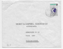 Suriname 1974, Interpol Zegel Op Brief (SN 3071) - Suriname ... - 1975