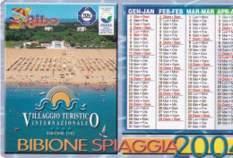 Calendarietto - Villaggio Turistico Internazionale - Bibione - Venezia - Anno 2004 - Formato Piccolo : 2001-...