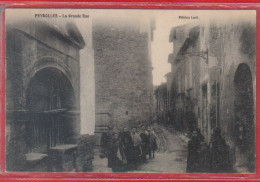 Carte Postale 13. Peyrolles  Grande Rue Très Beau Plan - Peyrolles