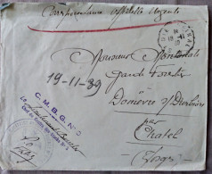 Rare Correspondance Officielle Urgente 1939 Cachet Centre Militaire Des Bois De Guerre No O ( Sapeur Forestier ) BE - WW II