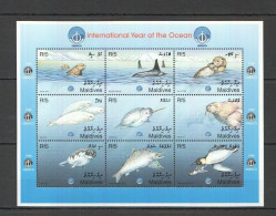 Maldives - 1998 - International Year Of The Ocean - Yv 2709/17 - Marine Life