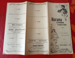 Programme Biorama Cinéma Théâtre Rue Mertens Bois Colombes Vers 1920 Cinéma Music Hall Microbe Viola Dana - Programme
