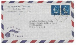 Suriname 1953, Luchtpostbrief Naar VK (SN 3076) - Suriname ... - 1975