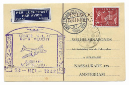 Suriname 1949, Eerste KLM Vlucht Naar Nederland (SN 3077) - Surinam ... - 1975