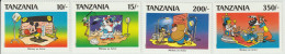 4 Zegels Mickey As Actor. 1991, Postfris ( Disney ) - Tansania (1964-...)