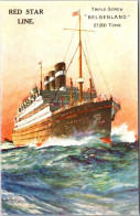 Triple-Screw Belgenland, From Series Steamers 1 - Paintings, By Ch. Dixon, Red Star Line - Dampfer