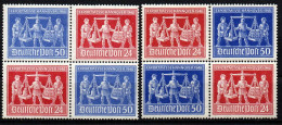 All. Besetzung Gemeinschaftsausgabe 1948 - Mi.Nr. 969 + 970 V ZD 1 + 2 - Postfrisch MNH - Neufs