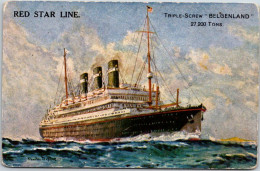 Triple-Screw Belgenland, From Series Steamers 1 - Paintings, By Ch. Dixon, Red Star Line - Steamers