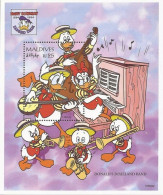 Maldives - 1995 - Disney: Donald's Dixieland Band - Yv Bf 321 - Disney