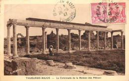 TUNISIE THUBURBO MAJUS LA COLONNADE DE LA MAISON DES PETRONI - Tunisie