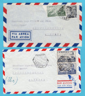 TANGER SPAIN 2 Air Covers 1951 - 54 Tanger To Germany - Spanisch-Marokko