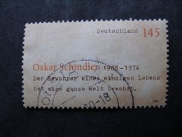 RFA 2008 - Bicentenaire D'Oskar Schindler - Oblitéré - Gebraucht