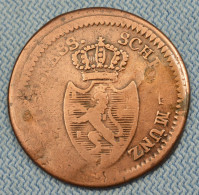 Nassau • 1 Kreuzer 1808  • Fr. August + Fr. Wilhelm • Var. 7 • German States • Cleaned • [24-833] - Small Coins & Other Subdivisions