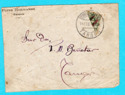 TANGER SPANISH MOROCCO Bisect On Front Of A Cover 1919 Tanger - Spanish Morocco