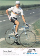 Vélo - Cyclisme - Coureur Cycliste Werner Stauff - Deutscher Strassenmeister 1986 - Team Hercules - Cyclisme