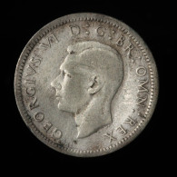  Grande-Bretagne / United Kingdom, George VI, Six Pence, 1943, , Argent (Silver), TTB (EF),
KM#852 - H. 6 Pence