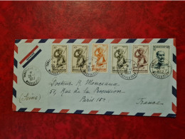 LETTRE TANANARIVE 1957 MADAGASCAR POUR PARIS - Briefe U. Dokumente