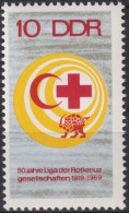 1969  DDR ** Mi:DD 1466, Sn:DD 1099, Yt:DD 1158, 50Jahre Der Rotkreuzgesellschaften - Nuovi