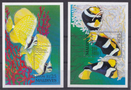 Maldives - 1993 - Fishes - Yv Bf 270 + 282 - Peces