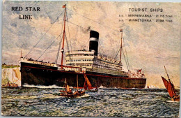 Tourist Ships SS Minnewaska & SS Minnetonka, From Series Steamers 1 - Paintings, By Ch. Dixon, Red Star Line - Dampfer