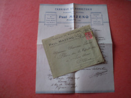 LAC De Figeac, Paul Mazenq Bonneterie, Flamme Daguin Figeac 1935. Enveloppe Commerciale - Textile & Vestimentaire