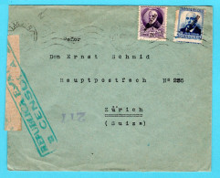 MOROCCO Protectorate Of SPAIN Censored Cover 1936 Tanger To Switzerland - Marruecos Español