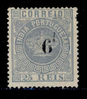 ! ! Portuguese India - 1881 Crown W/OVP 6r (Perf. 13 1/2) - Af. 79a - No Gum (ns021) - India Portoghese