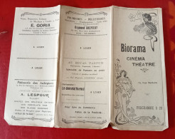 Programme Biorama Cinéma Théâtre Rue Mertens Bois Colombes 1921 Cinéma Music Hall L'homme Qui Vendit Son âme Au Diable - Programs