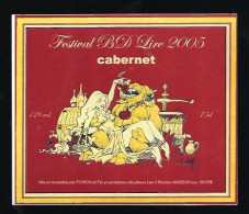 Etiquette Vin Cuvée Du Festival BD Lire 2005 Cabernet  Henri Poiron & Fils  Maisdon Sur Sevre  IllustrationMohamed Aouam - Weisswein