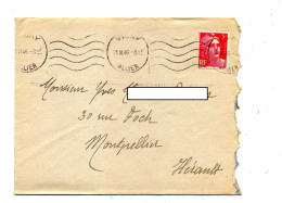 Lettre Flamme Muette Vichy Sur Gandon - Mechanical Postmarks (Advertisement)