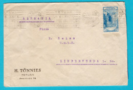 MOROCCO Protectorate Of SPAIN Cover 1933 Tetuan To Germany - Spanish Morocco