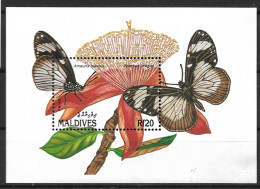 Maldives - 1991 - Insects: Butterflies - Yv Bf 197A - Vlinders