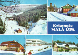 MALA UPA, KRKONOSE, MOUNTAIN, MULTIPLE VIEWS, ARCHITECTURE, TOWER, CAR, SKI RESORT, CZECH REPUBLIC, POSTCARD - Tchéquie