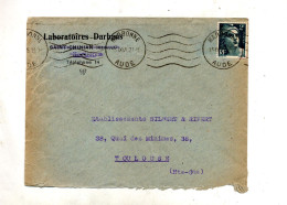 Lettre Flamme Muette  Narbonne Sur Gandon - Mechanical Postmarks (Advertisement)