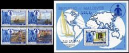 Maldives - 1981 - Fisherman's Day - Yv 888/91 + Bf 78 - Peces