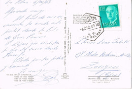 55293. Postal Aerea LAS PALMAS (Canarias) 1969. Fechador Aereo  A.P. Aeropuerto. Vista Costa San Felipe - Lettres & Documents