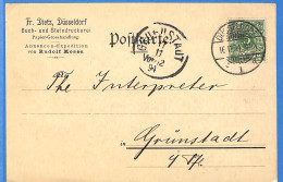 Allemagne Reich 1894- Carte Postale De Dusseldorf - G33890 - Brieven En Documenten