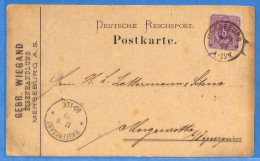 Allemagne Reich 1879 - Carte Postale De Merseburg - G33863 - Brieven En Documenten