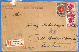 Allemagne Reich 1919 - Lettre Einschreiben De Heidelberg - G33853 - Lettres & Documents