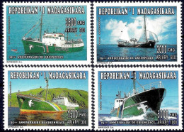 Madagascar - 1996 - Ships Grenpeace - Yv 1438/41 - Bateaux