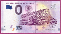 0-Euro VECE 01 2019 CLUB DEL SEAT 600 DE VALENCIA - Pruebas Privadas