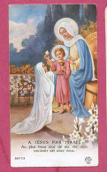 Santino, Holy Card- A Jesus Par Marie- Souvenir De La Communion De Isabelle Ernns- Ed. Boumard N° 35773, Paris - Communion