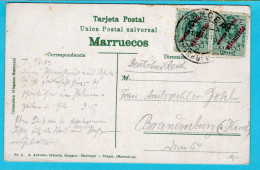 MOROCCO Protectorate Of SPAIN Picture Post Card Puerto Del Soco Grande1913 Tanger To Germany - Spanish Morocco