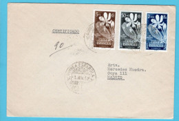 SPANISH GUINEA R FDC 1952 Santa Isabel With Flower Stamps To Madrid - Guinée Espagnole