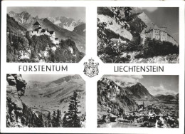 71938025 Liechtenstein  Schloss Vaduz Mit Falknis Schloss Gutenberg Ortsansicht  - Liechtenstein